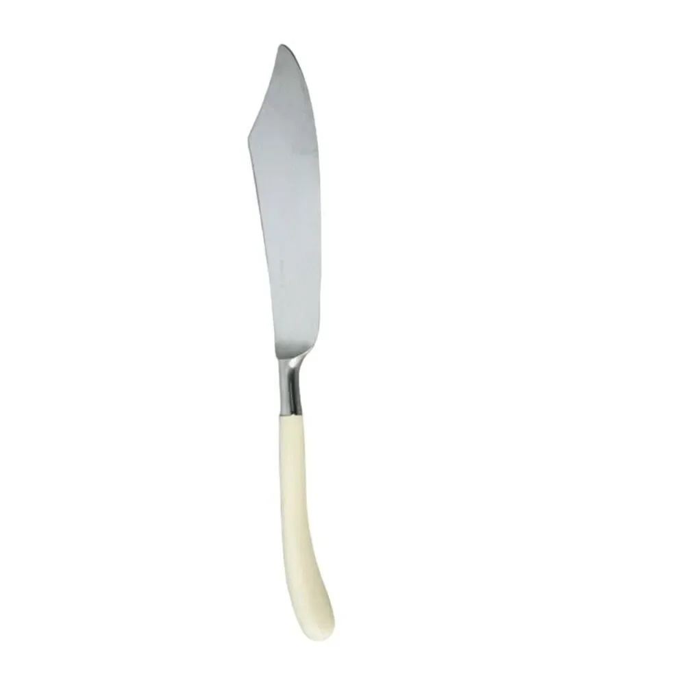 Lauffer Norway Pie Cake Knife White Cream Handle 10.5